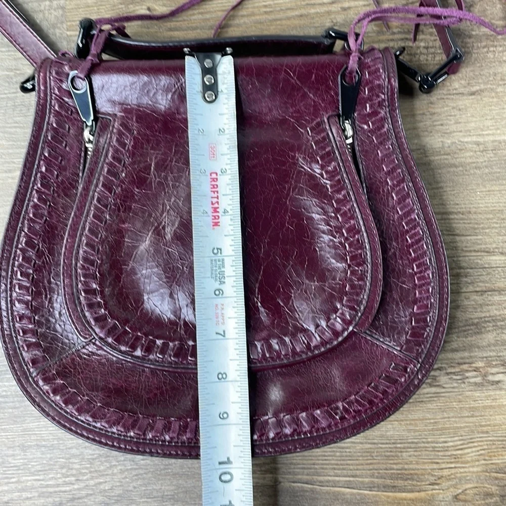 Rebecca Minkoff Small Vanity Saddle, Dark Cherry Messenger Cross Body Handbag